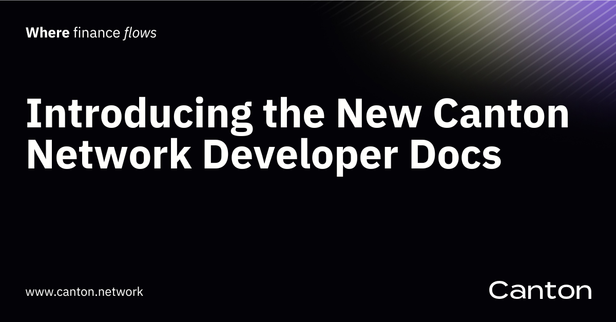 Canton Network Icon Introducing the new Canton Network developer docs